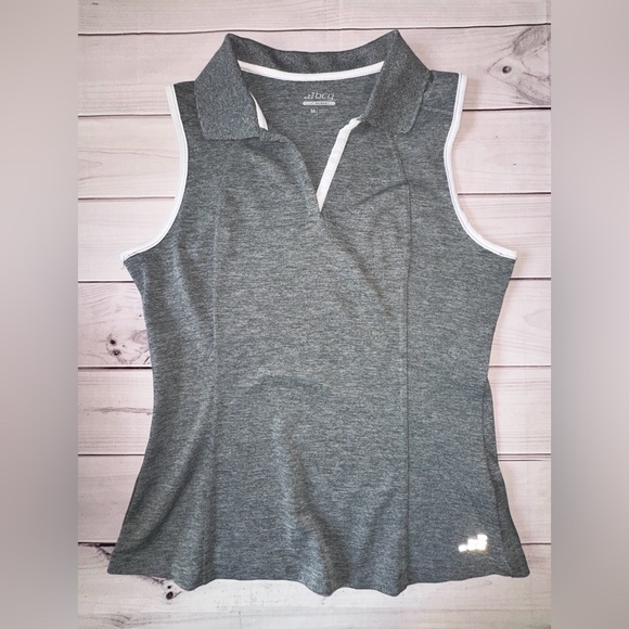 bcg Tops - BCG Tru-Wick Sleeveless Polo Shirt - Size Medium Tennis Pickleball Preppy Summer